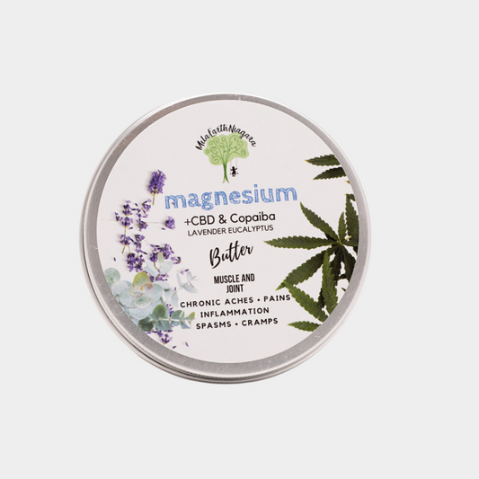 Natural Magnesium Body Butter with CBD - Lavender Eucalyptus (3oz)