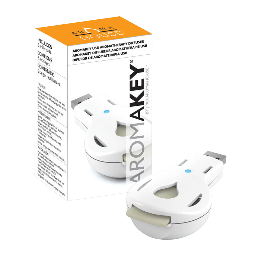 AromaKey USB Essential Oil Car Diffuser (White)